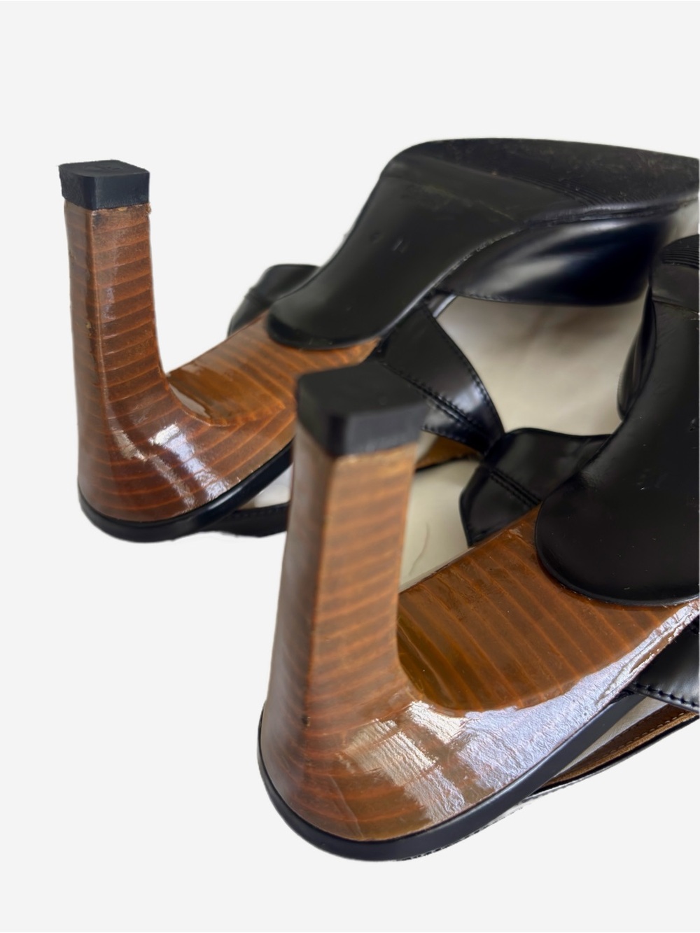 Gucci Vintage Black Leather Pointed Toe Slingback Pumps Heels Size 9B - Picture 16 of 16